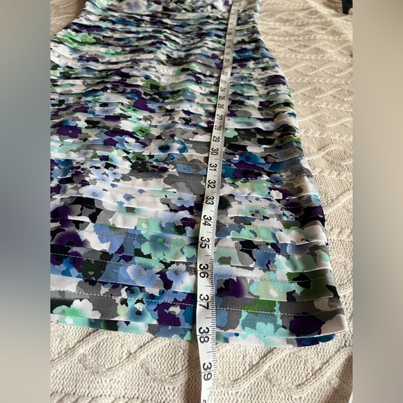 London Times White & Floral Print Polyester Dress Women’s Size 8 - Picture 14 of 16